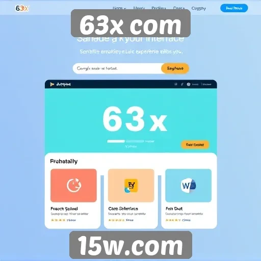 Interface do usuário do site 63x com avaliada